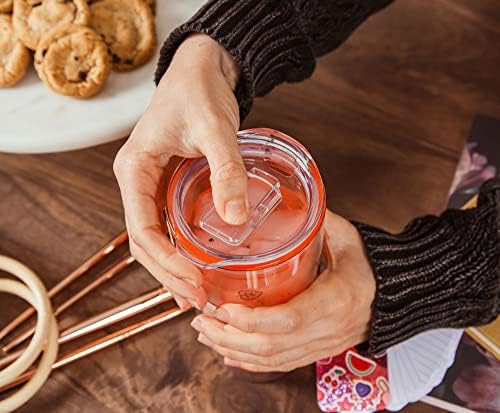 Sanrio Hello Kitty Spice Spice כוס נסיעות עם קירות כפולים עם שקופית מכסה קרוב | כוס קרנבל מפלסטיק, כוס קר גבוהה, עיקרי בית ומטבח | מתנות